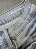 denim korte heren short designer jeans rechte gaten strakke denim broek casual nachtclub blauwe zomer in Italië-stijl jeanssummer luxe patch paars merk jeans 29-40