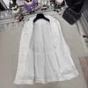 Damesjassen Designer lente/zomer nieuw product licht licht luxe grove tweed witte kraag middelste lengte jas voor vrouwen oyae