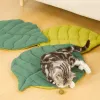Huizen kattenbedmatten zacht katoenen bladvormige kitten katten puppy honden bed mat