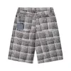 Unisex Shorts L Checkerboard Garn überall über bedruckte Logo -Shorts Designer -Buchstaben Druck Schweiß Shorts Retro Street Casual Sportshorts gefärbt