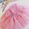 Klänningar baby bow tulle dop klänning för flickor klänning småbarn barn bröllop elegant 1: a födelsedagsfest prinsessan klänning tutu aftonklänningar