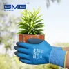 Gants de travail gants gants de sécurité pour le travail en polyester bleu gris tartex sabledy jardin agriculture construction gants imperméables