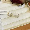 Boucles d'oreilles étalon les gouttes d'oreille de fleurs de style français romantique avec un insstyle sucré délicat