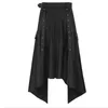 Men's Pants Medieval Gothic Half Skirt Jacquard Steampunk Stylish Kilt Open Front Harujuku Burlesque Fringe Traditional Skirts