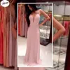 Casual Dresses PULABO Pink Party Dress Deep V Neck Tank Chiffon Custom Made Women Mermaid Vestidos Female