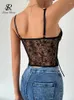 Camisoles & Tanks SINGREINY Fashion Lace Spliced Y2K Camis Sleeveless Lace-up Skinny Short Tank Tops Female Streetwear Sheer Slim Sexy