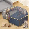 Tunnels Cat Tunnel Play Play Center Playing Hut Cage Pliage Pliage Cat Tube Play Tunnels chaton pour rat chaton extérieur