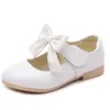 Baskets Chaussures pour enfants Chaussures or rose blanc fille arc chaussures en cuir chaussures printemps et automne appartement pour enfants fleuris