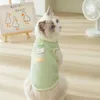 Dog Apparel Pet Spring/Summer Cute INS Hollow Breathable Bear Patch Traction Tank Top Teddy Cat Clothing Cooling Vest for H240506