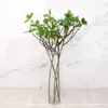 Dekorativa blommor konstgjorda trädgrenar för heminredning latex grön liten blad falsk växt djungelfest pografi tillbehörsdekoration