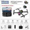 Drones F199 Drone Aerial Photography met 1080p groothoek high-definitie dubbele camera borstelloze wifi fpv professionele rc opvouwbare quadhelicopter wx