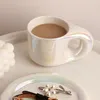 Muggar keramisk mugg pärla färggradient bländande modern enkel söt par avancerad känsla dricksvatten kaffe hemanvändning kopp fett