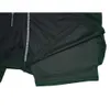 Heren shorts 2 in 1 compressiekorts voor mannen gymtraining met shorts met telefoonzakken atletisch snel droog Activewearl2405