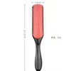 1pcs Cheveux 9 Rows Brush Masseur du cuir chevelu raide coiffure bouclée peignes pour femmes cheveux salon