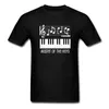 Herren T-Shirts Design grundlegender Klavier Musical Notizen Hemd Männer lässig Sommer Druck Baumwolle männliche Tops o-Neck Tee