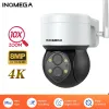 Webcams 4k 8mp Wifi Surveillance Camera Outdoor Video External Protection Recorder Ptz Dual Lens 4mm12mm 10x Zoom Color Night
