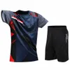 3d Tennis Jerseys Badminton Shirts Shorts Femme Femmes Men Table Tennis Set Ping Pong Vêtements Jogging Sports Costumes 240422