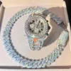 Hochwertiger Luxusschmuck Moissanite Diamond Watch Out Moissanite Rap Sänger Hip Hop Watch