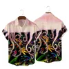 Chemises décontractées pour hommes Octopus tentacule Shirts graphiques pour hommes vêtements d'horreur animal graphique Blans Hawaiian Vacation Short Slve Shirts de plage décontractés Y240506
