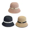 Brede rand hoeden stro vissershoed zonbescherming stijlvol anti-uv vouwbaar voor vrouwen met kamperen