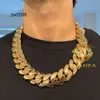 Bijoux de créateur Hip Hop Zuanfa Bijoux hip hop 18K Gold Grate Big Size 30 mm Miami Cuban Link Chain Bracelet Cuban Men Collier Collier