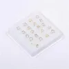 Body Arts 20 PCS rechte pin neusbuien met 1,5 mm 2 mm 3 mm 4 mm CZ Crystal Nose Rings Piercing Body Sieraden Neus Botbal Pin D240503