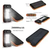 Batterie Power Bank Waterproof 200000Mah con due batterie del caricatore solare USB Modello