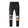 Heren Brand Jeans Domans Designer Jeans for Men Denim Jeans With Holes Man Rechte Leg Zipper Hip Hop Bikers Motorfiets True Dames jeans