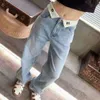 Miu Jeans Designer Designer Designer voor dames Luxe High White For Men Nieuwe Koreaanse mode Stretchen Losse kleine rechte buis veelzijdige broek Miui Bag Jeans 258
