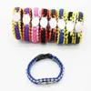 Bangle 18 25MM Glass Football Charms Bracelet Paracord Survival Braided Rope Sports Bangles DIY Jewelry
