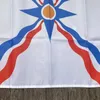 Bannerflaggen 70*70 cm Polyesterany Assyrische Flagge Syrien Banner Custom Flagge