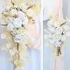 Yan Artificial Arch Flowers Swag voor Boho Wedding Baby Shower Ceremony Bloemslubranden Arrangement Receptie achtergrond Decor 240506