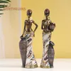 Objetos decorativos Figuras Northeuins Vintage African Style Handicraft Ornamentos de artesanato negro esculturas de arte de arte