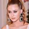 Dangle Earrings Arrival Black Crystal Big Drop For Women Fashion Jewelry Party Show Lady's Statement Accessories