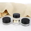 Garrafas de armazenamento Jarro creme 3g 5g Mini garrafa de vidro de vidro Cosmético amostra clara da máscara labial DIY Viagem cheia de recipiente