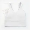 Camiseta para mujeres Bugues de yoga para mujer Summer en forma de u sin anillo de acero con almohadilla de cofre incorporada para mujeres Gimnas