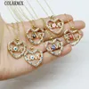 Chaînes 10pieces Love Pendant Collier Coeur Fonction Eyes Zirconia Charmes Mélange Couleur Devil Bijoux Special Cadeau 52855