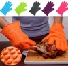 New Silicone BBQ Gloves Anti Slip Heat Resistant Microwave Oven Pot Baking Cooking Kitchen Tool Five Fingers Gloves WX9116110827