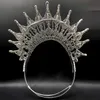 헤드 밴드 Tiras Crowns Royal Bride Headbands 웨딩 헤어 액세서리 Q240506을위한 모조 다