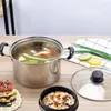 Double Boilers Pot Soup Cooking Stainless Steel Stock Lid Pan Portable Stove Kitchen Milk Cookware Saucepan Noodle Stew Noodles