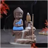 Lampade di fragranze creative Buddha Backflow Censer Censer fatto a mano in ceramica a mano Buddhist Buddhist Burner Burner Delivery Delivery Delivery Home Garden Decor Dhofy Dhofy