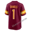 2024 Nieuwe 1 Jayden Daniels Jerseys Custom 17 Terry McLaurin 1 Jahan Dotson 93 Jonathan Allen Men Men dames jeugdvoetbal jersey maat S-6XL