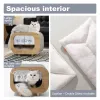 Furniture MewooFun Cat House Bed Cat Condo TV for Indoor Sturdy Luxury Large Wooden Fashion Cat Shelter Furniture with Scratching Pad