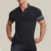 Polos maschile Trend primavera ed estate manica corta manica con bottoni Solido Casualmente Sport Sport Spettisti esplosivi