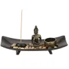 Держатели буддизм подсвечника Будда статуя горелка тайская орнамент китайский буддийский поднос медитации для декора в домашнем офисе