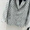 Designer women blazer giacca cappotto donna lettere complete tessuto premium nuovi top rilasciati