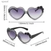 Солнцезащитные очки 2023 девочка Симпатичная акриловая сердца в форме цветов UV400 Солнцезащитные очки для детей на открытом воздухе Солнцезащитные очки для детей солнцезащитные очки wx