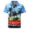 Men's Plus Tees Polos 2023 Chemise masculine Hawaii 3D Plage Impression décontractée Chemise pour hommes à manches courtes pour hommes Shirts décontractés