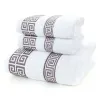 Asciugamani 75x35 cm 100% cotone asciugamani da bagno di alta qualità da bagno bianco blu morbido tocco morbido per la doccia altamente assorbente asciugamano