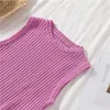 Tanques femininos Tingyili Summer Summer Rib Knit